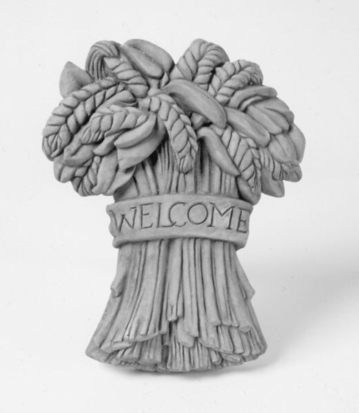 Welcome Wheat Plaque Stone Home or Garden Decor
